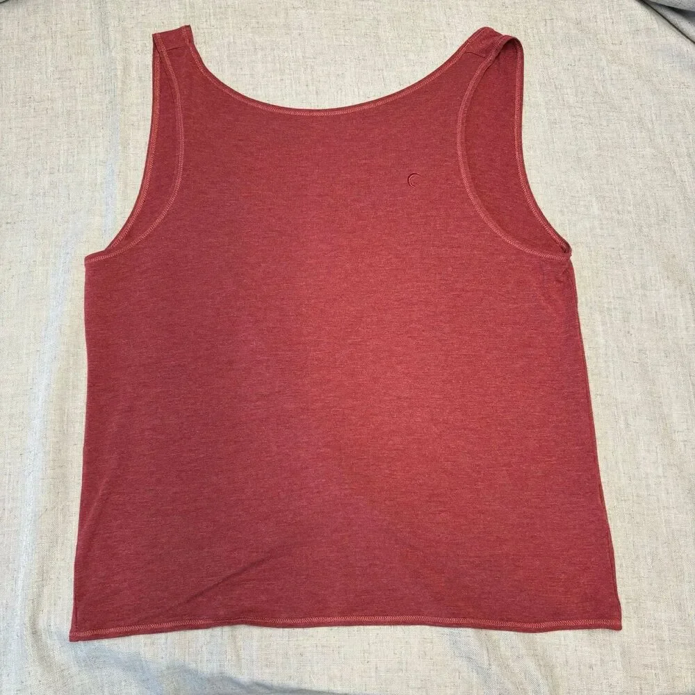 Zyia Active‎ Tank Top Red Viscose Twisted Back Women’s Sixe 2XL Athleisure